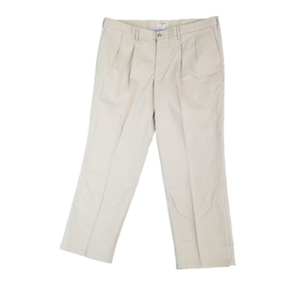 Dockers Pants Men 42x32 Beige Classic Fit Chino Pleated Flex Stretch Khaki